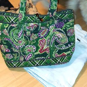 ⭐4/$16Vera Bradley Green plaid and paisley floral